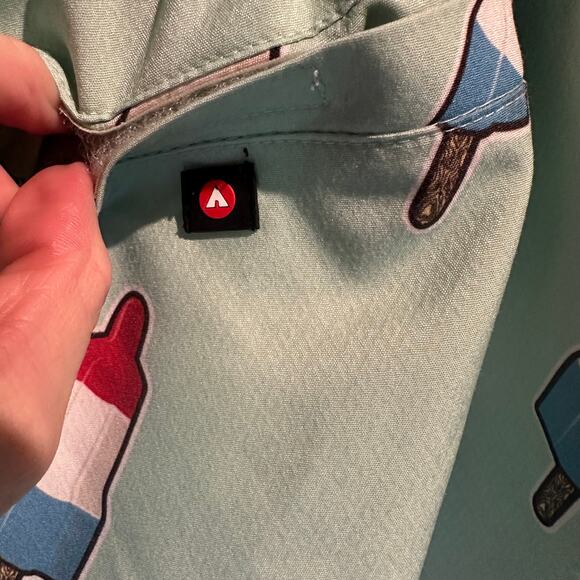 Airwalk Size Large Swimming Trunks Mint Green with Bombpop Popsicles - Picture 4 of 12